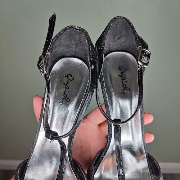 Qupid Sparkle Stiletto Heels - Picture 5 of 13